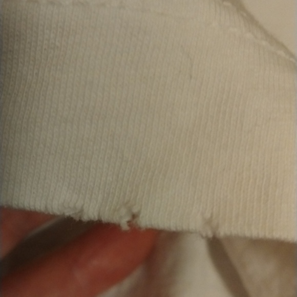NEW n: philanthropy 100% Cotton Slit Collar Distressed White T Shirt Size XL - Picture 6 of 8
